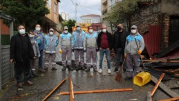 Ataşehir Belediyesi lodosun neden olduğu hasarlar için çalışıyor