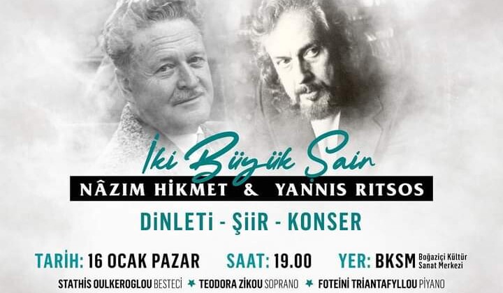 Sarıyer’de Nazım Hikmet ve Yannis Ritsos Anıldı