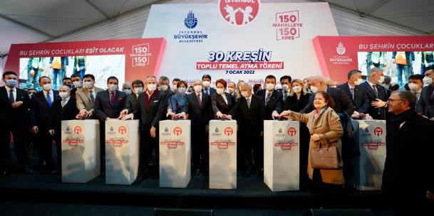 İstanbul’da 30 Kreşin Toplu Temel Atma Töreni Yapıldı