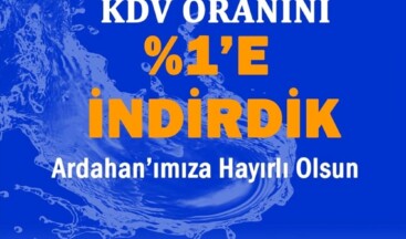 Ardahan’da Su Tüketim Bedelinde KDV Oranı Kadar İndirim