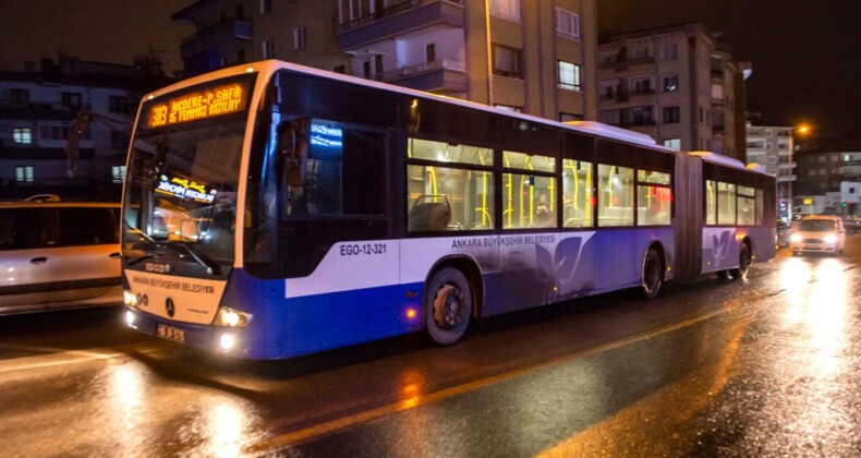 Ankara’da EGO Otobüsleriyle 24 Saat Ulaşım Başlıyor