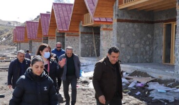 Başkan Demir, Bungalov Evleri ve Taş, Ahşap İşlerini İnceledi