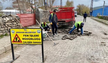 Ardahan Belediyesi Yol Ve Kaldırım Çalışması Başlattı