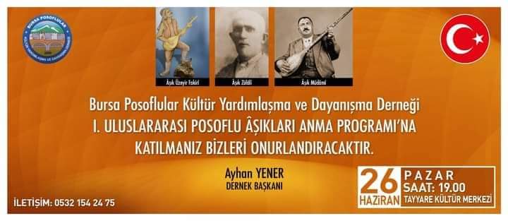 Bursa’da Posoflu Aşıkları Anma Etkinliği