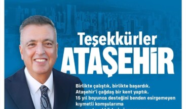 Başkan İlgezdi; Teşekkürler Ataşehir