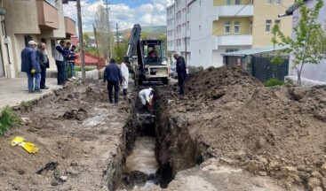 Ardahan’da kanalizasyon Şebeke Hattı Çalışmaları