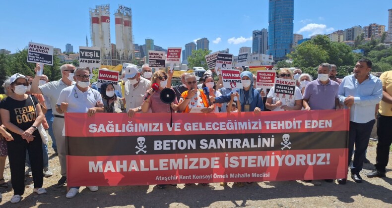 Ataşehir’de Beton Santrali Protestosu