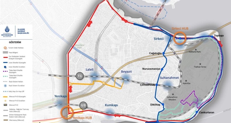 İBB, Tarihi Yarımada İçin Ulaşım Eylem Planı Hazırladı