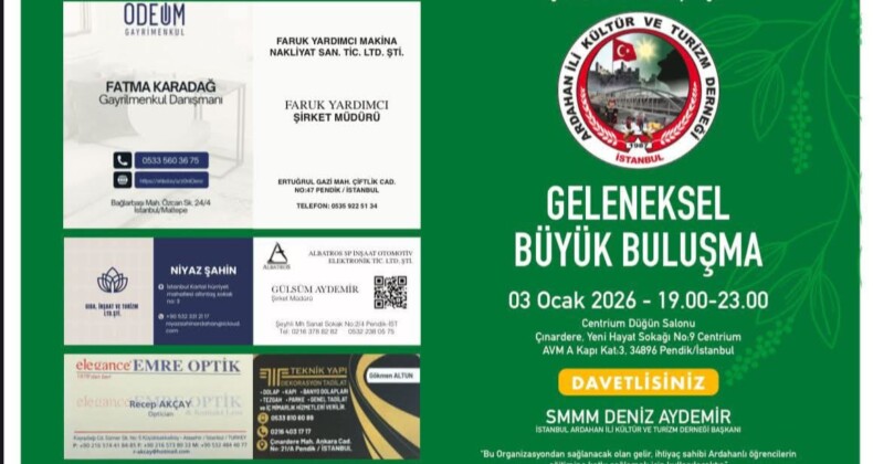 İstanbul Ardahan İl Derneği Büyük Buluşması