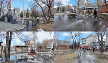 Ardahan’da Belediye Ekiplerinin Bahar Temizliği