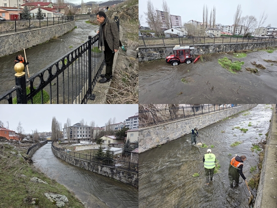 Ardahan Belediye Ekipleri Alabalık Deresi Çalışması
