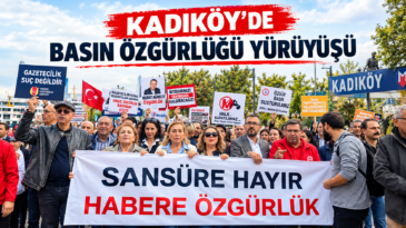 Kadıköy’de basın özgürlüğü için yürüdüler