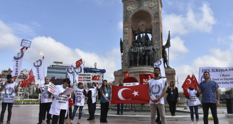 SAHIM-SEN 1 Mayıs İşçi Bayramında Taksim Meydanındaydı