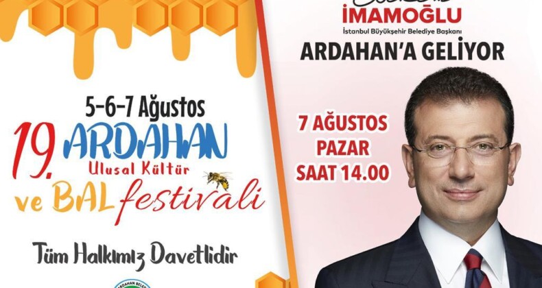 Ekrem İmamoğlu Bal Festivalinde Ardahan’a Geliyor