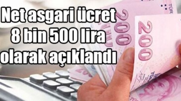 2023 Yılında Uygulanacak Asgari Ücret 8.500 TL Oldu