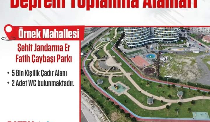 Ataşehir’de Afet Toplanma Alanları