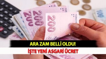 Yeni asgari ücret belli oldu