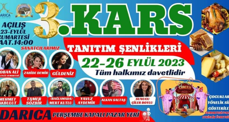 Darıca’da Kars Tanıtım Şenlikleri Yapılacak