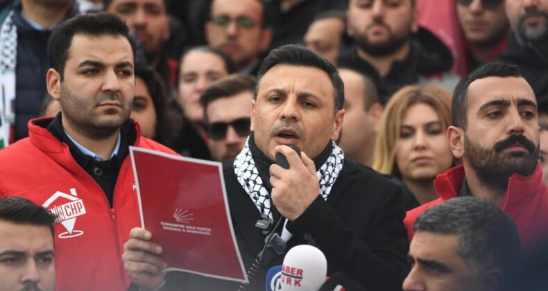 CHP İstanbul’da Filistin’e Destek Mitingi