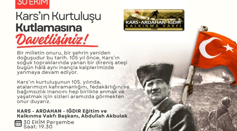 Cumhuriyet’in Doğusunda Yükselen Işık: Kars’ın Kurtuluşunun 105. Yılı