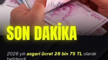 Asgari Ücreti 28 bin 75 TL Oldu