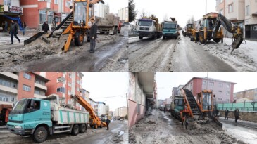 Ardahan Belediye Ekipleri Kar Mesaisi Sürüyor