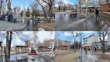 Ardahan’da Belediye Ekiplerinin Bahar Temizliği