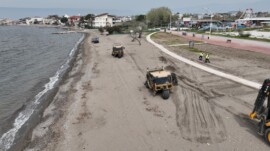 Bursa’da plajlar yaza hazır hale getiriliyor