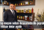 Yaş meyve sebze ihracatında ilk çeyrekte 1 milyar dolar aşıldı