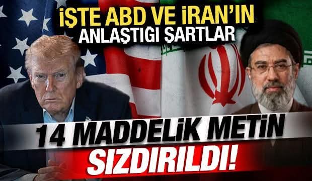 ABD ile İran Arasında 14 Maddelik Antlaşma
