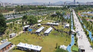 Ankara’da çocuk şenliğine yoğun ilgi