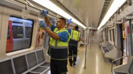 Metro ve ANKARAY istasyonlarında temizlik çalışmaları
