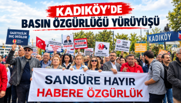 Kadıköy’de basın özgürlüğü için yürüdüler